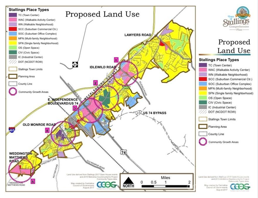 7.75 Developable acres in sought after Stallings, NC! Do not miss this great opportunity. Site distance to busy intersection of Idlewild Road and Stevens Mill Road. Convenient to I485 and Union County Bypass. Blair Mill Park is across the street and Stallings hospital is close. Property has three residential structures. This property is ready for development. Contact the town of Stallings planning for intended use.