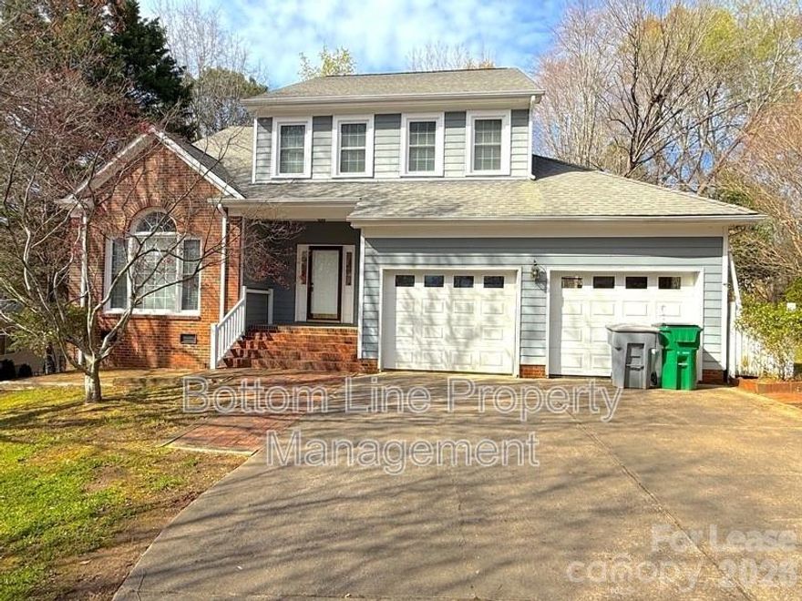 Features
- Two-story single-family home with attached garage & electric opener
- Large yard with mature trees + covered front porch & spacious rear deck
- Bright, open living area with vaulted ceilings & abundant natural light
- Secondary den with fireplace, built-in desk & shelving (great flex space)
- Kitchen with tile flooring, white cabinetry & stainless steel appliances (fridge, range, microwave, dishwasher)
- Pantry closet & garbage disposal
- Laundry room with washer/dryer hookups
- Four bedrooms upstairs with fresh carpeting
- Primary suite with dual vanity, soaking tub & separate shower
- Non-climate controlled basement for additional storage