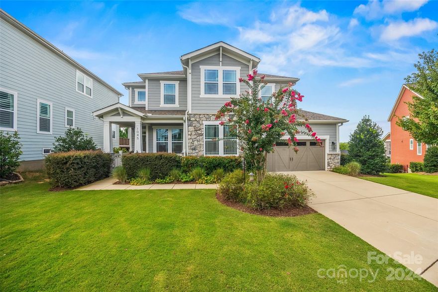 Welcome to your stunning retreat in the sought-after Masons Bend community! This exquisite 4-bedroom, 4-bathroom home offers luxurious living with a partially finished walkout basement. Situated on a peaceful cul-de-sac on a 0.19-acre lot, this home impresses from the moment you step inside. The chef’s kitchen features quartz countertops, a wall oven, a gas cooktop, and a walk-in pantry. The main level also offers a private guest suite, a dedicated office. Upstairs, the primary suite includes a spa-like bath and an oversized walk-in closet. You'll also find two additional bedrooms, a full bathroom, a bonus room, and a large laundry room. The finished basement includes a spacious recreation room and full bath. Outside, enjoy an expansive deck with a built-in gas fireplace, and a custom in-ground pool with a hot tub. Community Resort-style amenities include a pool, splash pool, playground, fitness center, trails, and river access. This home has it all—come see for yourself!