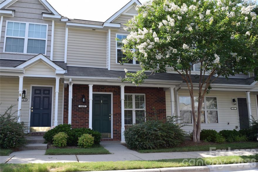 Great 2 story townhome in the University area. Downstairs has open kitchen w/ nice appliances, plenty of cabinet space, & pantry closet. The spacious living area opens up to the fenced patio w/ storage closet. Upstairs has 2 master bedrooms w/ vaulted ceilings, both have their own full bathroom. Brand new flooring and fresh paint.  2 designated parking spaces out front. Less than 2 miles to UNCC. Near tons of shopping/restaurants & great access to I-485 & I-85.