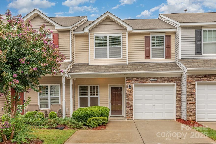 Back on market at no fault of seller! Beautifully updated & well-maintained townhome in highly sought after Clover school district! This spacious 2 bed, 2.5 bath home includes a versatile upstairs bonus room/loft—perfect for office, playroom, gym, or guest space. Interior features include stainless steel appliances, granite counters, fresh paint (2023), new engineered hardwoods (main level, July 2024), updated lighting/mirrors (July 2025), new dishwasher (2024), & a custom closet system in the primary suite. Pantry, laundry closet & half bath on main floor for convenience. Enjoy the private, fenced backyard with tiled patio, garden beds, and green space—great for pets and entertaining. Additional storage added in the attic, garage & below stairs. Roof repairs made in 2024, HVAC serviced Aug 2025, vinyl privacy blinds throughout. Walkable, dog-friendly community with pool. Close to grocery stores, restaurants, Lake Wylie, & downtown Belmont. HOA covers lawn care, trash/recycling, exterior maintenance, & pool. Move-in ready!