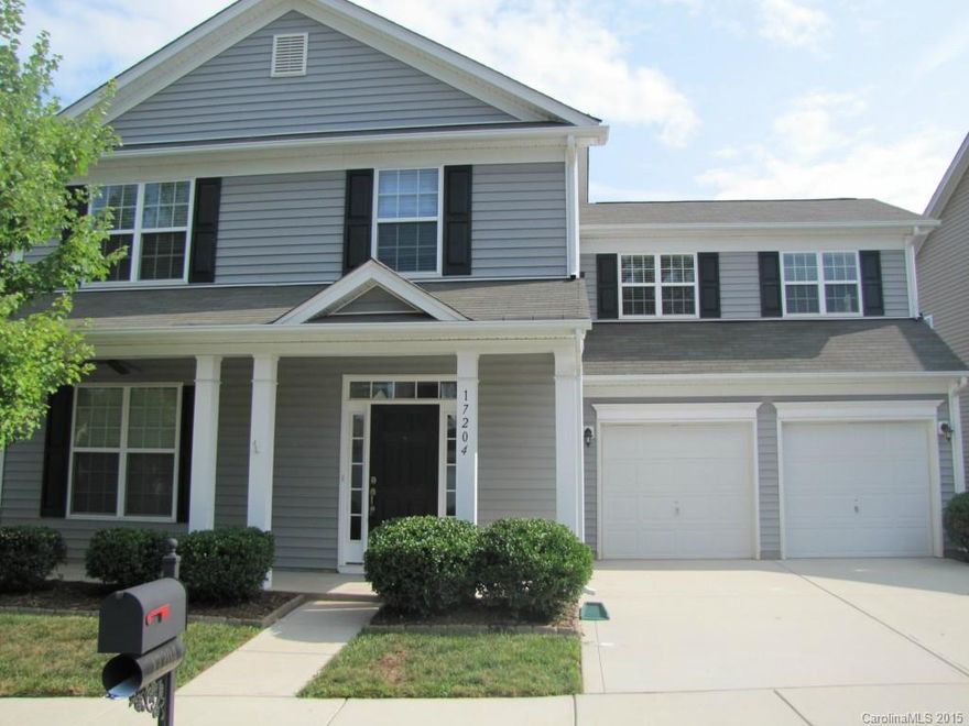 Prime suburban living in this spacious home! Beautiful 2-story w/covered frt porch & privacy fenced yard is full of designer touches! Kitchen incl SS appl, tiled backsplash & breakfast area that opens to GR & gas fireplace. Formal DR has chair rail/heavy crown molding, Master suite features incl private bath w/garden tub & sep shower. 4th BR/bonus w/closet. Home in excellent condition & located in community w/pool, fitness center & playground. Close to all Huntersville shopping & restaurants.