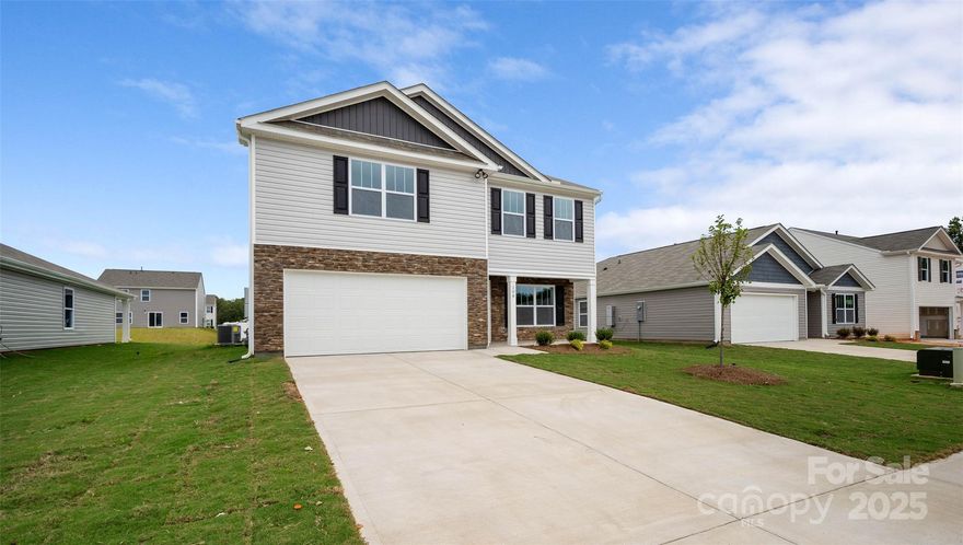 The Penwell is a gorgeous, two-story home that boasts an impressive level of comfort, luxury, and style. The home offers four bedrooms, two & a half bathrooms & two-car garage, making it the perfect home for you. Upon entering the home, you’ll be greeted by a foyer which invites that leads directly into the center of the home. At the heart of the home is a spacious great room that blends with kitchen, creating an expansive & airy feel. The kitchen is well equipped with a walk-in pantry, stainless steel appliances, & breakfast bar, perfect for cooking and casual dining. The primary suite features a walk-in closet & en-suite bathroom with dual vanities. The additional three bedrooms provide comfort & privacy & have access to a secondary bathroom. The laundry room completes the second floor. With its thoughtful design, spacious layout, & modern conveniences, the Penwell is the perfect place for you.