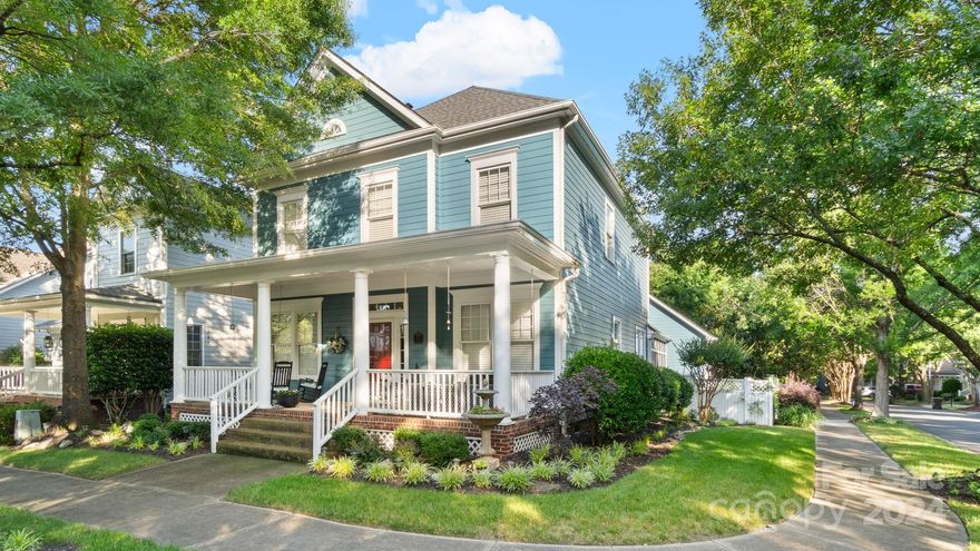 This Charming home in Baxter Village on a corner lot features a rocking chair front porch, beautiful screened in back patio and private backyard. The open kitchen area flows into the breakfast nook and den, ideal for entertaining guests. Primary bedroom, bath, and walk-in closet located on the upper level are generously spacious. Plenty of storage space in the oversized garage, and an extra room ideal for a workshop, office, or gym. This home faces a pocket park full of mature trees, and is an absolute must-see!