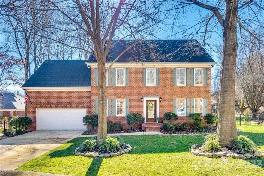 Oh my! How you'll love this beautifully crafted, full brick home on approx. 1/3 acre. It's nestled on a quiet cul-de-sac street. Inside, you'll find everything you need: Spacious kitchen with custom-made breakfast bar, and TONS of natural light. Formal Dining, Living, and Family Rooms mean all the right places to stretch out comfortably. Upstairs, you'll love the master bath, office/nursery, and bonus room. Plenty of side yard, huge deck and enclosed porch, and a nearby creek. Updates include: Roof/Architectural Shingles (2010); 3 Ton HVAC Unit (2013); Hot Water Heater (2015); Deck Lighting (2016); Professionally Painted Kitchen, Foyer, Upstairs Hallway, Powder Room (2017); Updated Master Bathroom (2017), Enclosed crawl space, tankless water heater, expanded indoor/outdoor patio, firepit, new stone walkway. Great community amenities. Awesome location near Carowinds Blvd/I-77.