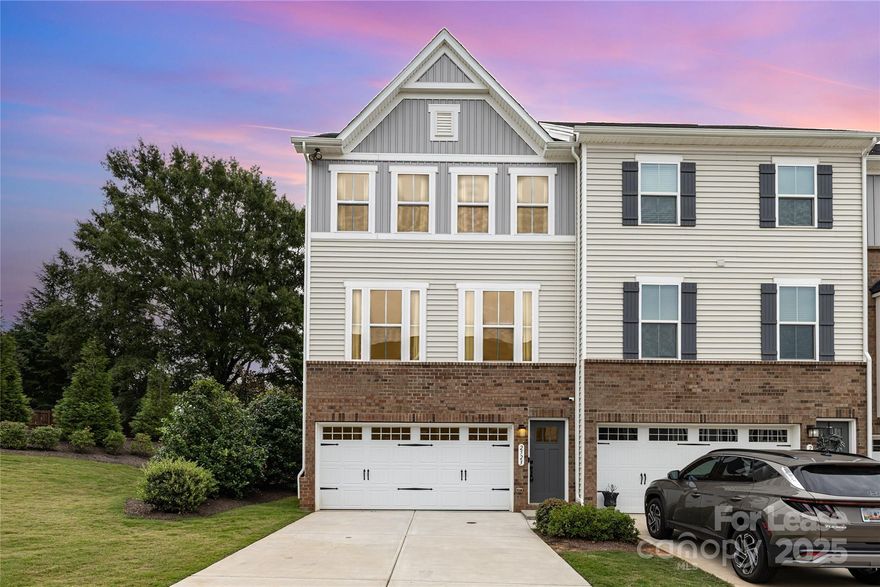 This Beautifully Maintained 3-story End Unit Townhome in the Grantham Place Community is Available Now! offering 2,376 sq. ft. of thoughtfully designed living space with 3 spacious bedrooms, 2.5 baths, and a front-entry 2-car garage. 

The first floor features a recreation room, Utility room with direct garage access, while the main level boasts a bright living room, a modern kitchen with breakfast and dining area that opens to the deck, and an additional half bath. Upstairs, the third floor includes a luxurious primary suite with a walk-in closet and private bath, two secondary bedrooms, a full bath, and a convenient laundry room. 

The Kitchen Boasts with white cabinetry, granite countertops, stainless steel appliances, a gas range, a tile backsplash and a pantry,

Residents can enjoy community amenities such as a swimming pool, 2 tennis courts, 4 pickleball courts, and a full-size basketball court. Ideally located near Harris Teeter, Kingsley, and Baxter shopping and dining, with easy access to I-77, U.S. 21, and Hwy 460, this home is also just a short drive from Ballantyne, Pineville, Indian Land, Fort Mill, and Charlotte.

Lawn maintenance, Trash and HOA fees are covered by the owner, and refrigerator, included at no extra cost. Washer and dryer hookups, Internet, Water, Gas and electricity are the tenant's responsibility.

A maximum of two pets are allowed. The pet rent is $25 per month per pet. 

All tenants 18 and older are required to complete a credit check, background check, provide proof of funds, and pay a non-refundable application fee. A minimum 1-year lease is required no short-term rentals or subleasing permitted. If the credit score is above 650, a security deposit equal to one month's rent will be required; if the score falls between 600-650, a deposit of up to two months' rent may be required.