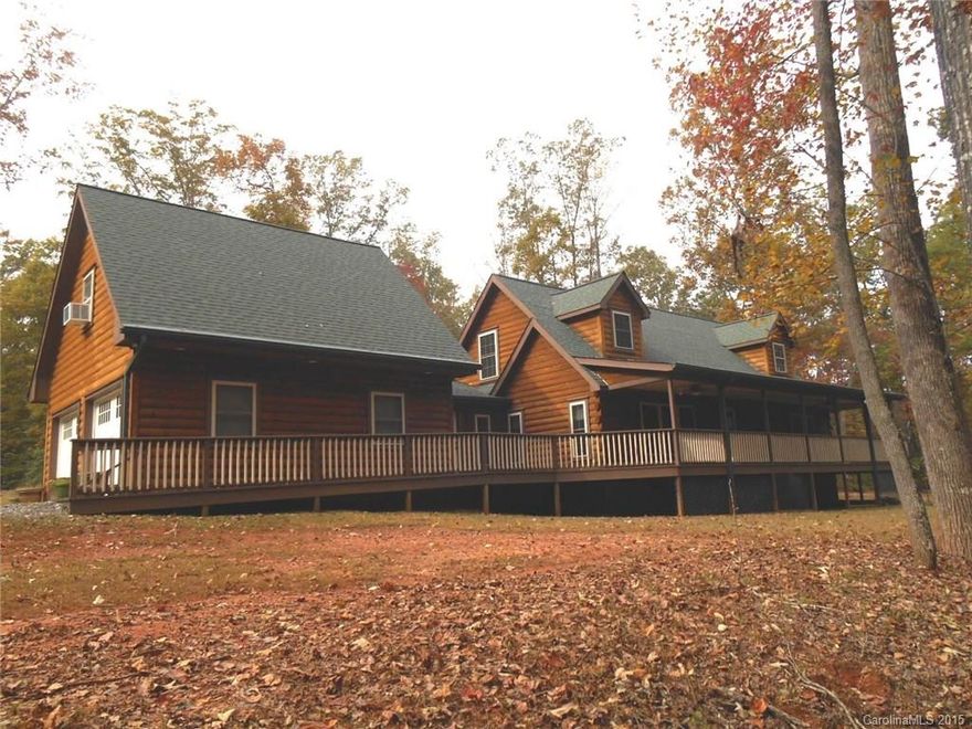 YOUR PRIVATE WORLD - Blue Ridge Log Home on 35.8 Acres bordered by a bold stream.  Some pasture - needs fencing- some wooded (lots of $$ in Timber).  Your closest neighbor is Vick Russell's Ly-Nard Hills Farm, a well-known training/breeding farm.  Private trail around property - adjacent to CETA Trails and eligible for membership.  The 3/2.5 home is lovely and fully furnished (mostly brand new). Bonus room and flex room, wrap around deck. See it before it's gone.