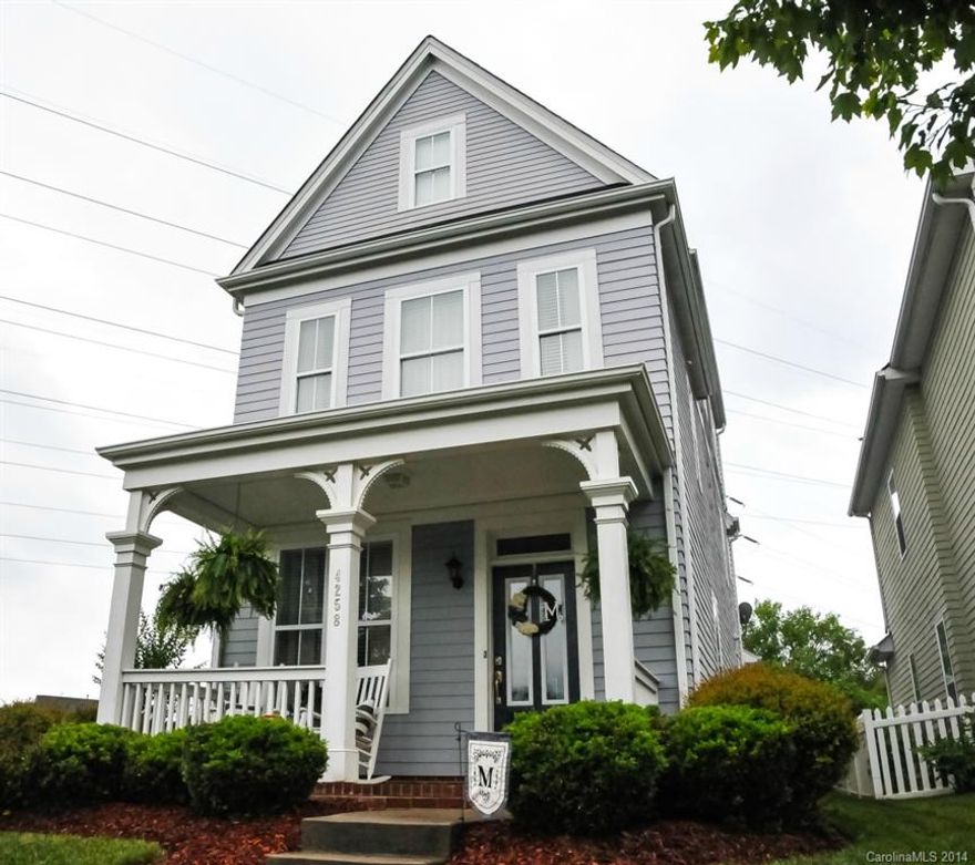 Immaculate Saussy Burbank Charleston style home with 3 BR and 2 ½ BA. Corner lot with hardwoods, craftsman crown molding, beautiful window treatments and neutral paint. Upgraded lighting package, ceiling fans and gas logs. Spacious master with garden tub and double vanity. Secondary bedrooms are sunny and bright. 3rd BR closet space not framed; will allow $1,000 towards closet space. Extra-large detached 20x24 garage with additional storage. Meticulously manicured landscaping. Picture perfect!