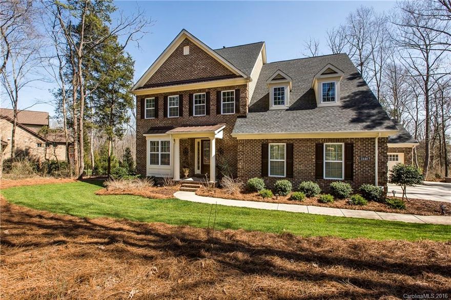 Welcome to this beautiful home on 1.04 acre lot w/lots of mature trees. Bright open floor plan w/gourmet kitchen large island, dbl ovens, gas cook top & beautiful cabinets that opens up to spacious living room. Elegant formal dining room w/wet bar. Elegant Owners suite offers a beautiful corner tub w/dual sinks & luxurious shower. Guest suite on main level. Over 1000 sq ft of decking w/ 2 covered porches, stone fireplace, bar & grill. Great for entertaining. Min to airport & uptown Charlotte.