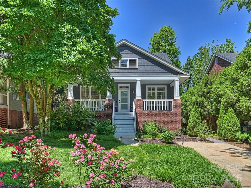 Charming Contemporary Bungalow w/ Pool nestled in the heart of Plaza Midwood! Welcome to this beautifully updated 3 Bed/2 Bath home that blends classic charm with modern updates. Offering sleek finishes, hardwood floors & abundant natural light throughout. The kitchen boasts quartz countertops, stainless steel appliances & looks onto the lovely screened in porch-perfect for entertaining. Two additional bedrooms on main. Upstairs is a complete primary suite boasting a walk-in closet w/ custom built ins & spa-inspired ensuite bath. Additional loft space upstairs that is ideal for office or flex space. Outside enjoy your private backyard oasis complete with a sparkling salt water pool—ideal for summer gatherings. All complete with maintenance free turf lawn. Tucked away on lovely tree-lined club road and just moments away from local restaurants, shops, breweries, parks & all Plaza Midwood has to offer. Don’t miss your chance to own a true gem in Plaza Midwood!