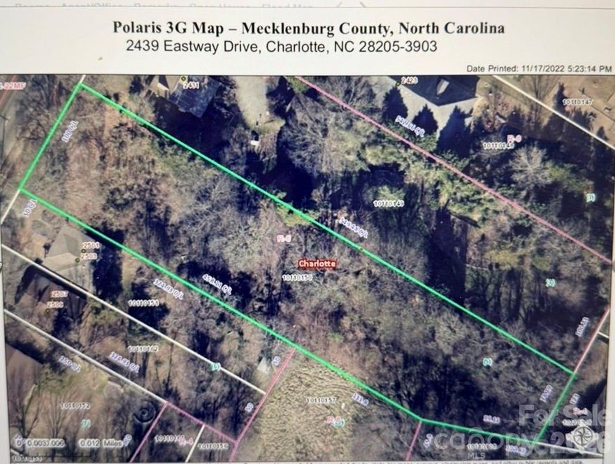 This expansive 1.15-acre lot in the Merry Oaks neighborhood of Charlotte presents an exceptional opportunity for development. Located just 11 minutes from Uptown Charlotte, this prime property offers easy access to the city's vibrant downtown. Lot is currently zoned as N-1B(Residential) and surrounded by thriving businesses ,Ideal for a single family or multifamily residential. Conveniently located near NoDa and Plaza Midwood, two of Charlotte's most sought-after neighborhoods. Don't miss this rare chance to own a prime piece of property in one of Charlotte's most desirable neighborhood.