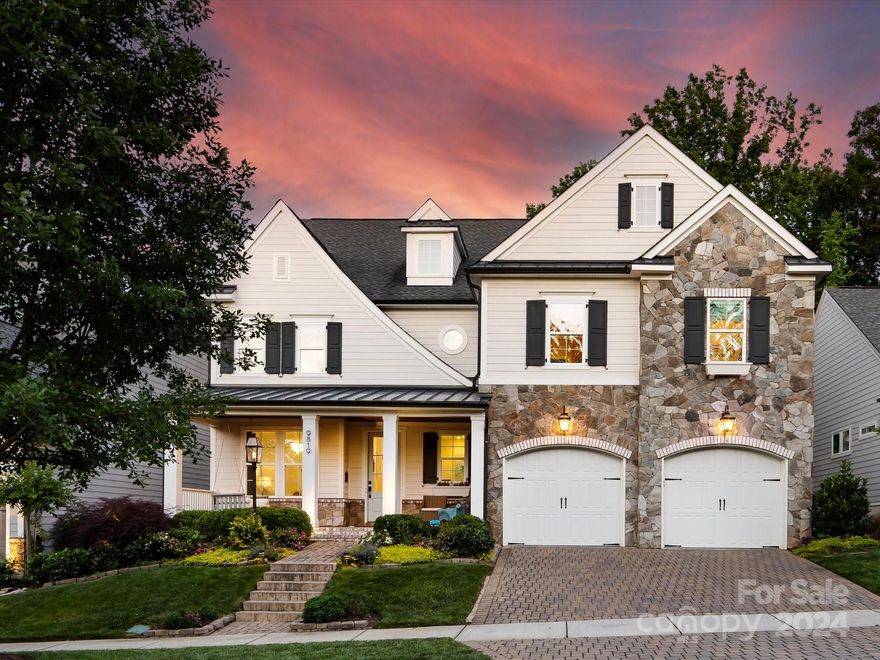 A spectacular Classica built home on a gorgeous lot with a fenced backyard! A welcoming covered front porch opens to the main floor which boasts an office w/ double barn doors, a guest bedroom & full bath, a great room w/ gas log fireplace open to the dining area w/ beamed ceiling, a drop zone, & an exquisite kitchen w/ a farmhouse sink, subway tile backsplash, under cabinet lighting, granite counters, a huge island w/ storage, a walk-in pantry, & SS appliances incl. wall ovens & a warming drawer. Sliding doors from the great room open to a screened porch w/ a fireplace & retractable remote control screens. The porch & patio overlook a tree-lined backyard. The primary suite is a true retreat w/ its walk-in glass & tile shower, soaker tub, dual vanities, & huge dual-sided closet w/ direct access to the laundry room. 3 additional bedrooms w/ custom closets & their own baths plus a huge loft/bonus up. Special features incl. a Sonos speaker system & a garage w/a tandem 3rd bay/flex space!