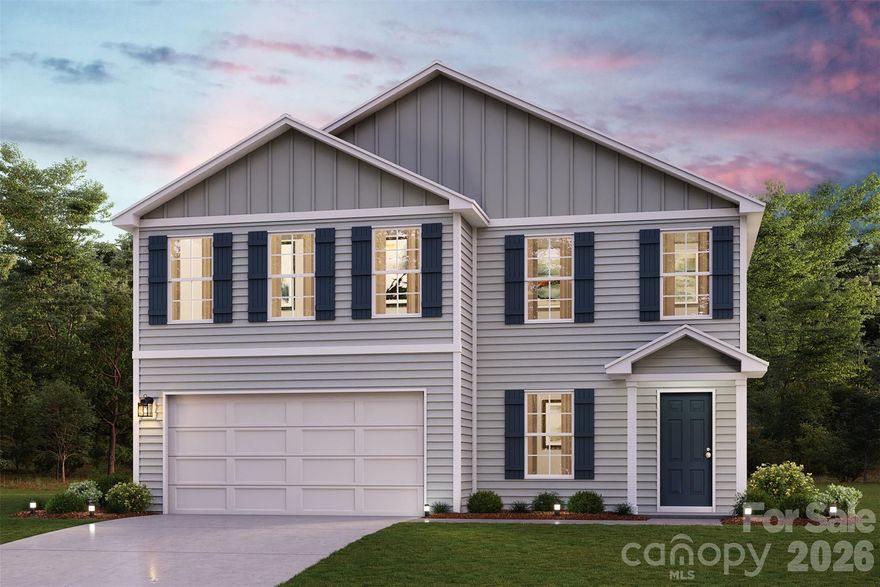 "Discover Your Dream Home in the Woodford The elegant Kingston Plan is a  two-story home that features a welcoming flex room and an open-concept design where the Great Room, Dining Area, and gourmet kitchen seamlessly connect. The kitchen is a culinary masterpiece with sophisticated cabinetry, rich granite countertops, and  stainless steel appliances, including a smooth-top range, microwave, and dishwasher.
Upstairs, find a  primary suite with a private bath featuring dual vanities, a spacious walk-in closet, additional bedrooms, and a practical laundry room. Enjoy leisure time in the versatile game room and benefit from a 2-car garage. With energy-efficient Low-E insulated dual-pane windows and a 1-year limited home warranty, this home offers both style and functionality. "