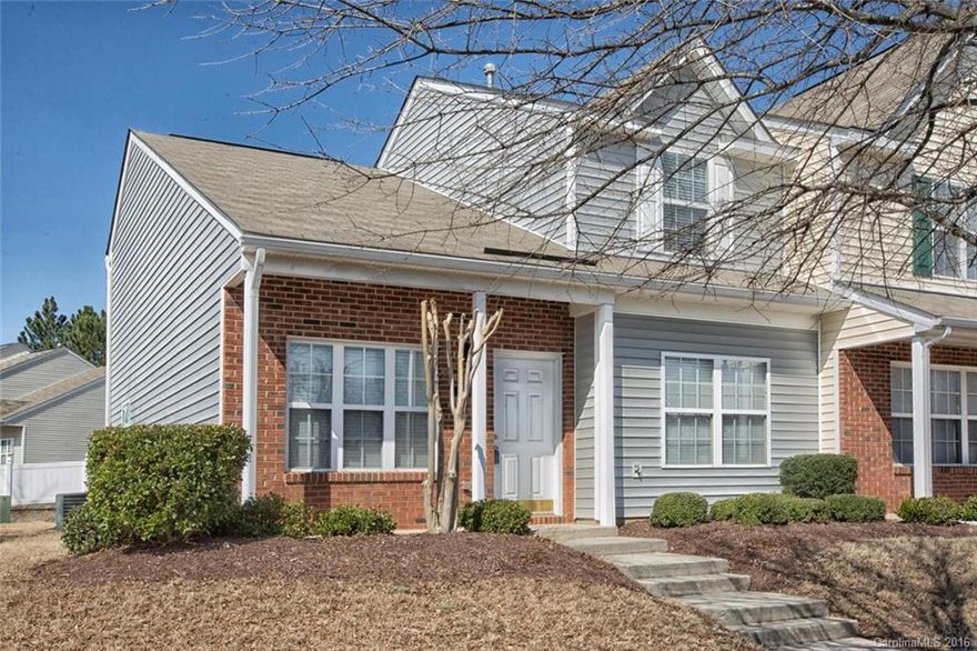 Clean and well kept END UNIT with original owner.  Great room with vaulted ceiling.  Nice kitchen with ample counter space, pantry and good sized dining area. Main floor master with two closets and two basin vanity in master bathroom. Laundry room off master for convenience.  Open stairs lead to upper level with additional bedroom and study or possible third bedroom, generous closets and full bath. Patio, fenced yard and storage unit.  Easy access to I-77, shopping, restaurants and Lake Norman!