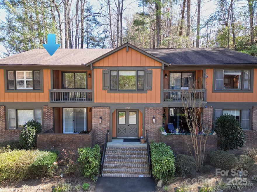 Looking for an updated condo with a garage in a great location? Here it is! This upper level end unit has a spacious and comfortable interior. The Primary Bedroom w/ensuite features a relaxing covered, screened back porch. The 2nd bedroom is also connected to a full bath. An additional (front) covered porch provides another space to enjoy the outdoors. Large living room connected to dining works well for entertaining. Ample kitchen with pantry and separate laundry closet. Across the creek location within Haywood Manor provides privacy rarely found. Enjoy the maintenance free lifestyle and let the HOA handle the lawn maintenance. Close to amenities and within 5 minutes to Main Street in Hendersonville!