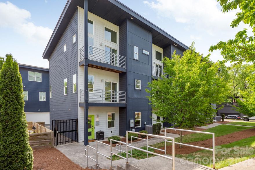 Welcome to 1714 Pegram St, a trendy and well-located townhome in the heart of Charlotte. This End Unit townhome offers a perfect blend of character and convenience, making it ideal for homeowners looking for a neighborhood feel but still in the middle of the action. Step inside to find a bright and inviting interior with a functional layout designed for comfortable living. The home features spacious living areas, ample natural light, a 2 car attached garage, office/bedroom on the main level, 2 balconies, 3rd floor primary bedroom situated in the treetops. Whether you're relaxing at home or entertaining guests, this property provides the versatility to fit your lifestyle. Located just minutes from Uptown Charlotte, Plaza Midwood and NoDa, this area offers easy access to dining, shopping, entertainment, and major highways. The surrounding neighborhood continues to grow, making this an excellent opportunity for long-term value. Coming soon next door will be a local coffee shop. Just around the corner is The Culture Shop. One of the best spots in town for a sandwich and a drink. Don’t miss your chance to own a property in one of Charlotte’s rapidly developing areas—schedule your showing today and discover all that 1714 Pegram St has to offer!