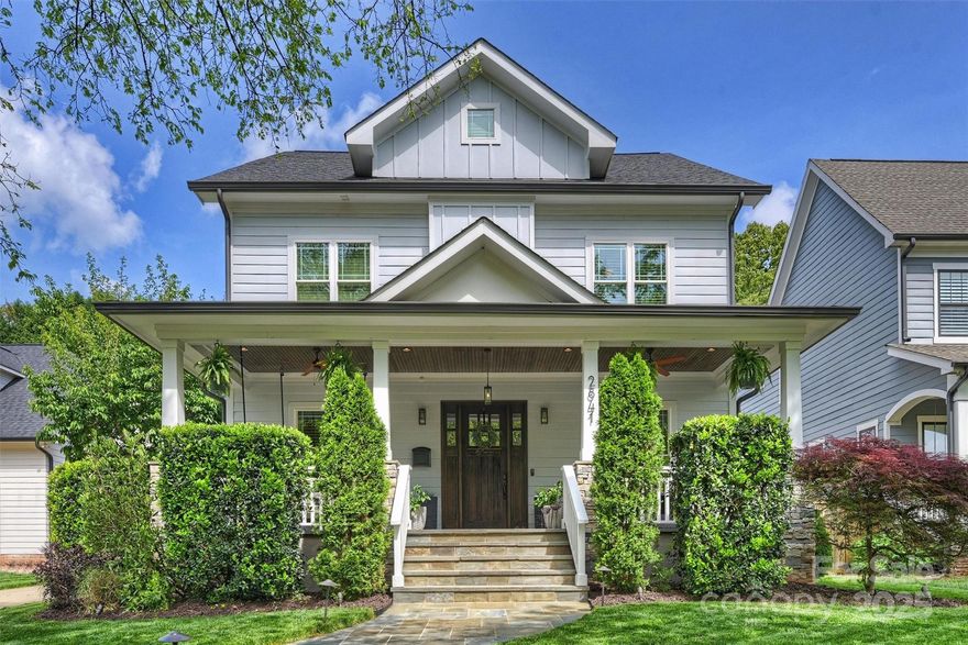 Upgrade Into The Craftsman-Style Bungalow Of Your Dreams—Right In The Heart Of The Neighborhood You Love! From The Inviting Southern Front Porch To The Spacious, Sunlit Interior, This Home Was Made For Both Everyday Living And Unforgettable Entertaining. A Striking Office (Or Guest Room) With Coffered Ceilings, A Formal Dining Room With Pocket Doors And Tray Ceiling, And An Elegant Butler’s Pantry Set The Tone. The Chef’s Kitchen Wows With Stainless Steel Appliances, Farmhouse Sink, Oversized Island, Walk-In Pantry, And Breakfast Nook. The Open Layout Flows Seamlessly Into A Bright Living Room And Covered Back Porch—Perfect For Indoor-Outdoor Dining. Upstairs, Retreat To A Dreamy Primary Suite, Three More Bedrooms, And Two Full Baths. The Third-Floor Bonus Room With Full Bath And Walk-Out Attic Offers Space For Guests, Game Nights, Or A Private Escape. Outside, Enjoy A Fenced Yard, Fire Pit, And Paver Patio—All Just Minutes From Midwood Park, Charlotte Country Club, And Plaza Midwood.