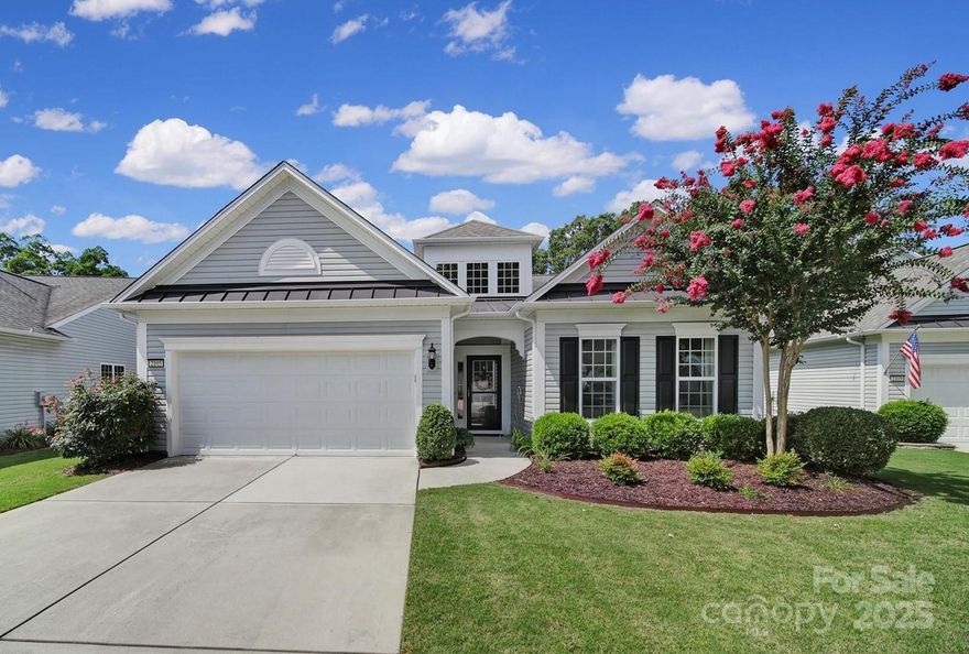 Looking for that 3 bed, 2 bath ranch home with an office & wooded rear view? Look no further! This Vernon Hill model offers BRAND NEW LVP flooring in the main living areas, with the comfort of new carpet in the primary suite. It has also been freshly painted! Enjoy cooking meals in the open kitchen, and eat meals at the bar, in the breakfast nook, or in the separate dining area! The gas log fireplace is enjoyable during the cooler seasons and offers a warm ambiance in the great room area. At the rear of the home is the primary suite w/ tray ceiling, & the bathroom has dual vanities, a glass shower, a soaking tub, & a spacious walk-in closet. The guest bedrooms share a convenient full hallway bath. A sliding door leads to the spacious screened porch with a ceiling fan that overlooks the trees! Enjoy fresh air on the rear patio while enjoying the serene setting! Fantastic opportunity to enjoy the resort style living and amenities of Sun City Carolina Lakes!