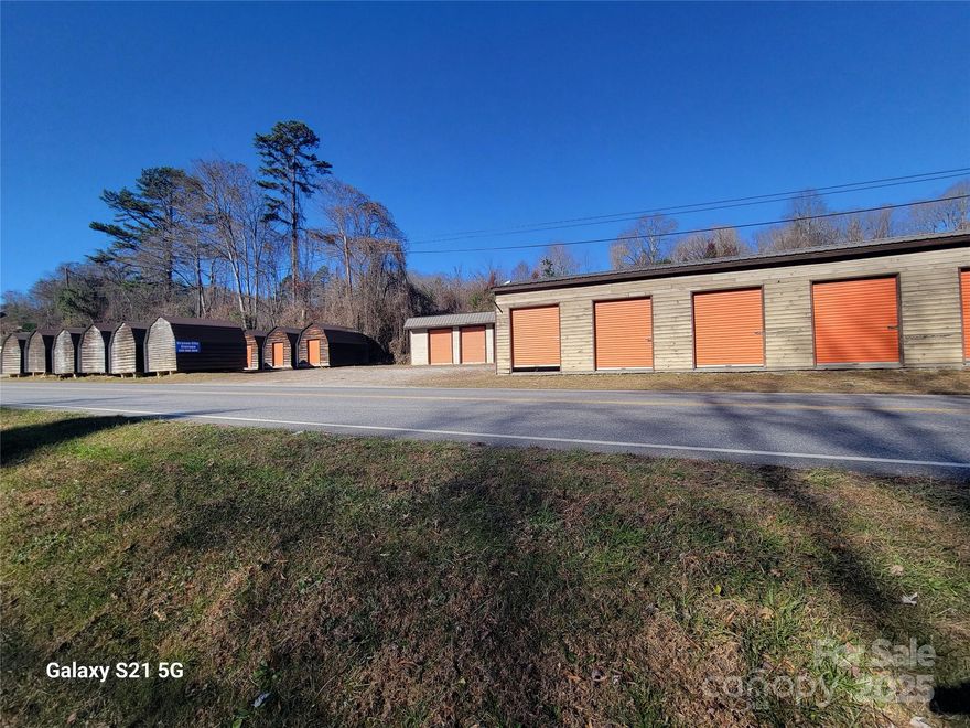 37-unit storage facility on .33 acre lot.  Located on Hwy 19 in Bryson City.  This storage facility has 13 wooden exterior units sized 10' x 12'.  10 metal exterior units sized 8' x 14'. 10 metal exterior units sized 8' x 10'.  3 metal exterior units 10' x 16' and 1 wood exterior unit 8' x 16'.  There is 200 feet of road frontage. The majority of the units are rented.  An excellent income source.
