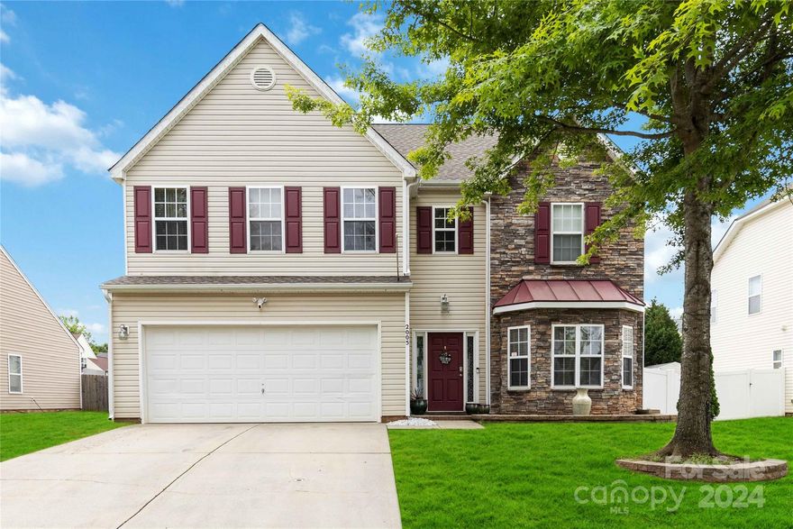 MOVE-IN READY!! This home has plenty of space for entertaining with a front sitting room, formal dining room and open kitchen that flows into the large living room/den.  The kitchen features all new appliances; including an electric range/oven with air fryer.  The main level features hard flooring throughout and a mud/laundry room is located on the main floor.  You will love the owner's retreat upstairs with huge walk-in closet, separate seating area that can be used for a nursery, office, reading room, flex-space.  
The ensuite features a separate shower and soaking tub and dual vanities.  There are an additional 3 bedrooms upstairs, large enough to comfortably fit a queen size bed.  Relax and entertain in the fully fenced backyard that has a covered patio w/stone accents and a shed for extra storage.  Home has a newer roof (2020) and new HVAC system. Schedule your private showing today in this home near the heart of Monroe.