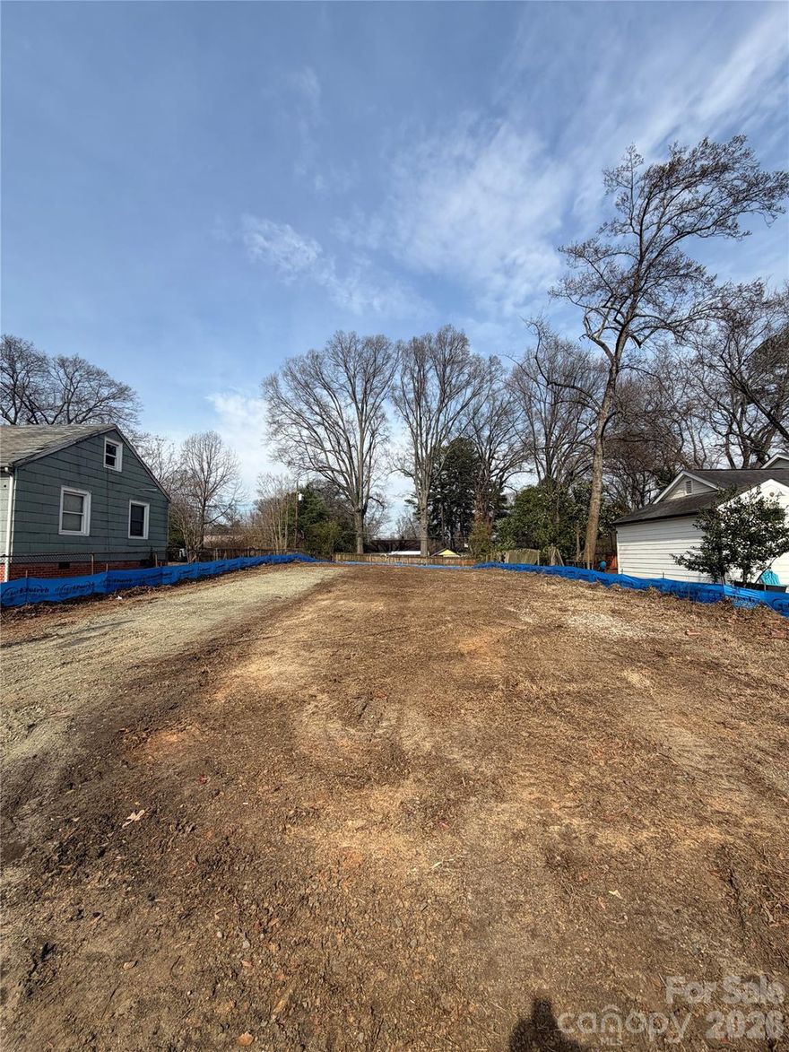 Exceptional infill opportunity in the rapidly growing Camp Green neighborhood just minutes from Uptown Charlotte. The City has approved the site plan and a sub-lot plat has been recorded for the construction of two townhomes, offering a clear and efficient path to vertical construction. The lot has already been cleared and is pad ready, saving significant time and upfront site costs. Flat topography further reduces development complexity and expense. Public water and sewer are available at the street. Included with the sale are a recent survey, approved site plan, approved plat, hydrant flow test, and custom architectural plans designed specifically to maximize the value and layout of the site. Whether you are a builder looking for your next quick-start project or an investor seeking a low-friction development play, this is a rare opportunity to step into a project with major groundwork already complete.