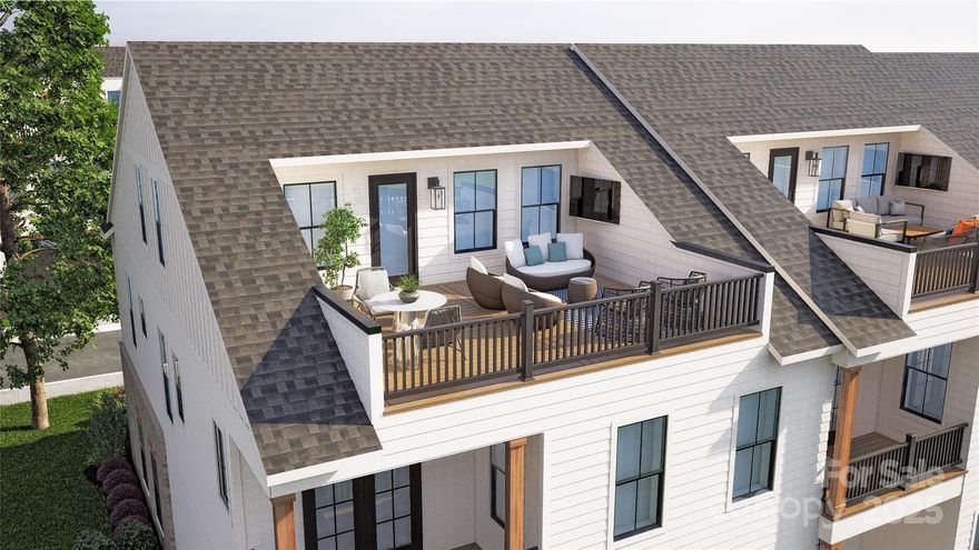 NEW LUXURY TOWNHOME COMMUNITY IN SOUTH CHARLOTTE/BALLANTYNE'S 28277 ZIP CODE! Live a quick 2 minutes from "The Bowl at Ballantyne". Own a Well Appointed, New Townhome in One of Charlotte's Most Sought-After Locations. Step inside this Low Maintenance Townhome that lives like a Single-Family Home. End Home with 10' Ceilings on the 1st Floor, an Open Concept Floor Plan, Outdoor Living on EVERY FLOOR: Covered Rear Porch off the Kitchen, Covered Balcony off the Primary Bedroom, and ROOFTOP TERRACE! 6" Hardwood Floors on every floor, Gas Fireplace, Built in Cabinets in the Great Room, Upgraded Ivory Cabinets with Glass Cabinets to the Ceiling in the Kitchen, Upgraded Quartz Countertops in the Kitchen and Baths, Kitchen Tile Backsplash, Stainless Steel Kitchen Appliances including a 36" Bosch Gas Range, Microwave, Dishwasher, and More! Buy Today and Receive Up To $25,000 Towards Closing Costs, Lowering Your Interest Rate and/or Reducing Your Sales Price!