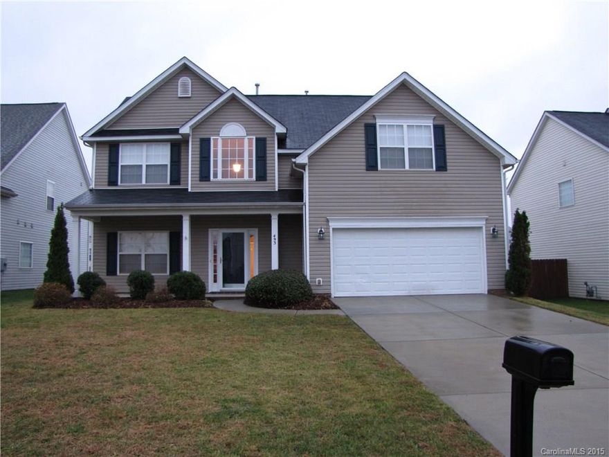 Beautiful home in popular community features grand 2-story foyer, wood floors, heavy crown molding and wainscoting. Floor plan includes formal dining, family room w/fireplace and built-ins, kitchen w/42" cabinets, granite counters, tile backsplash, island and pantry. Sliding doors off of breakfast open to private fenced back yard w/patio and deck. All 4 bedrooms and laundry up. Spacious master has vaulted ceilings, bath w/dual sink vanity, garden tub and shower.