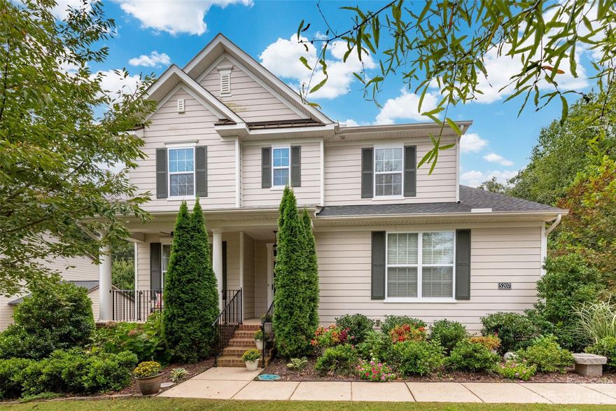 Welcome to this Beautiful SMART home in the  Beckett Community! Inside on the main floor, beautiful hardwoods throughout with the exception of the bath with tile. The Chef's Kitchen has granite counters with a large island that can comfortably seat 4 counter bar stools., a 5 burner gas cooktop, and a double oven. a built-in microwave, and a walk-in pantry with custom shelving. Also on the main floor, you will find a fabulous sunroom (portable AC and heater that conveys), a full bath, and a bedroom /home office/Flex room with a double closet. There are 8 ceiling fans interior and exterior. The upper level is primarily hardwoods, carpet in secondary bedrooms, tile in baths, and linoleum in the laundry room (cabinets, hanging stations, and folding countertop). The side-load garage has extensive shelving for storage. The interior has recently been painted with an attractive neutral color. Buyer to pay $400 at closing for Capital Contribution. Jan. 2024 Qrtrly HOA changes to $290.