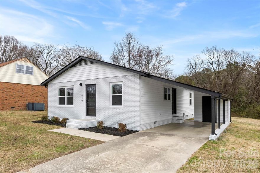 This property qualifies for 100% financing and NO PMI + $3,500 towards closing costs for eligible buyers with First National Bank.
 Welcome to 410 Cameron St NW in beautiful Concord! This recently remodeled 3-bedroom, 1.5-bath home sits on a generous .53-acre lot and offers the perfect blend of comfort, updates, and location.
brand-new carpet in all bedrooms, creating a clean and inviting atmosphere. The fully updated kitchen features brand-new cabinets, gorgeous granite countertops, a new range and microwave, and a newer refrigerator — making it move-in ready from day one.
Both bathrooms have been completely remodeled with new bathtub, toilets, and modern vanities, giving the home a fresh, updated feel throughout.
Situated near a local high school and just minutes from shopping, dining, and entertainment at Carolina Mall, this home offers convenience for everyday living. Whether you’re a first-time homebuyer looking for the perfect starter home or an investor seeking a great rental opportunity, this property checks all the boxes.
The seller makes no representation regarding the functionality of the fireplace. Buyers are advised to conduct their own due diligence during the contract period.
Don’t miss your chance to own a beautifully updated home in a prime Concord location!
 Buyers must be accompanied by a licensed real estate agent at all times. If raining, please remove shoes before entering the home.