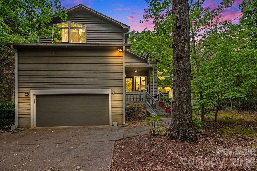Beautiful retreat and well-maintained home nestled in the quiet Harbor Estates enclave. This cedar exterior home features eye-catching architecture, thoughtfully designed lines, and timeless curb appeal. Inside, you’ll find soaring ceilings, warm natural finishes, and a seamless flow between indoor and outdoor living spaces.

Offering approximately 2,880 square feet, this four-bedroom, three-bath residence provides spacious interiors ideal for both everyday family living and entertaining. The welcoming layout includes a gracious foyer, formal and casual living areas, a cozy fireplace, and an attached garage.

Situated on a lushly landscaped wooded lot, this home offers a peaceful and quiet setting with privacy and natural beauty. The spacious backyard provides plenty of room for children to play, outdoor gatherings, or simply relaxing in your own private retreat.

Enjoy the convenience of being just a short walk to the lake, while also located minutes from Lake Wylie and the The Palisades Country Club community amenities. This location also offers proximity to reputable schools, dining, shopping, and recreation.

Ready for the next buyer’s personal touch.