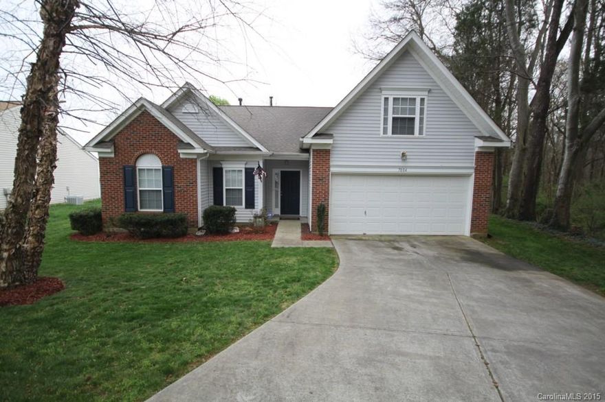 This is an adorable home with privacy!   Great Location!  Open floor plan, fireplace, split bedroom plan, large bonus room over garage.  Huge oversized patio for entertaining, fire pit.  Manicured landscaping.   Home at the end of street with woods next door.