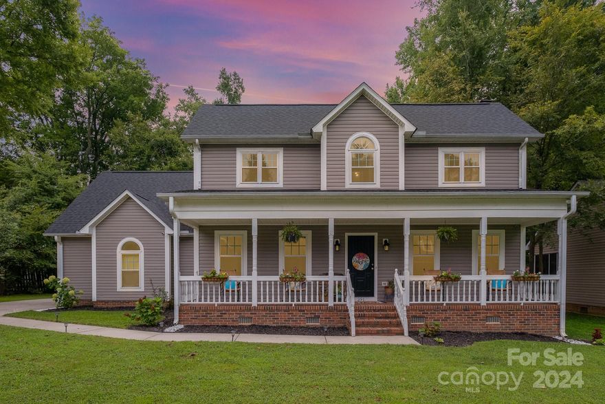 Welcome to this beautifully updated home in Concord NC! This home has been fully updated with soft close cabinets, stainless steel appliances, real hardwoods throughout the entire home with a large dining room that overlooks your fenced in leveled back yard with storage shed and a large deck! Main bedroom on the first floor, walk in closet and full updated bath! This home has an open floor plan, tons of natural light, a gorgeous white washed real wood burning fireplace, and an oversized backload 2 car garage! The upstairs comes with 2 large bedrooms, full bathroom with lined closet, and access to a walk-in attic that provides tons of extra storage! Each floor has its own HVAC system. No HOA, and a great location convenient to shopping, parks, dining, I-85 and 4-85.