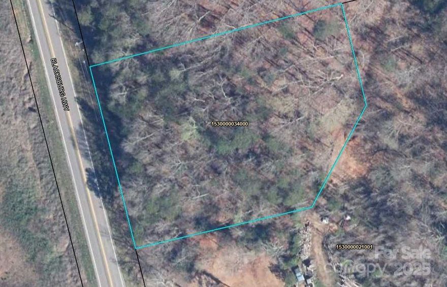 204 ft frontage on Blacksburg Highway. Rural land.  Public water available.  Residential low density is general area , but some small commercial uses possible as no public zoining in rural Cherokee county.