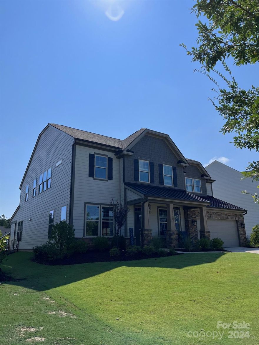 This stunning single-family home located at 334 Reedy River Ln in Clover, SC was built in 2022 in highly sought out Paddler's Cove and offers 5 bedrooms and 4 bathrooms, 3,965 sq.ft. of finished living space spread over 2 stories. Situated on a spacious lot of 11,761 sq.ft., this modern home boasts luxurious finishes and ample space for entertaining and relaxing. Enjoy beautiful upgrades in this dream backyard and never hang lights again with permanent exterior lighting for daily and holiday occasions! Schedule a showing today!