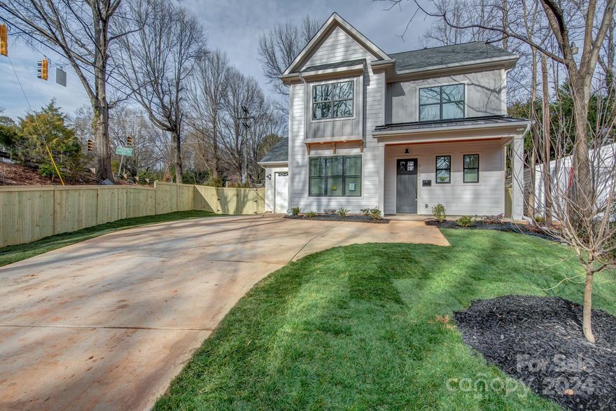 Beautiful new construction home in Commonwealth! Open floor plan on the main level with an upgraded kitchen featuring solid wood cabinets with soft-close hardware, double oven, built in microwave, gas cook top, farmhouse sink, and a french door fridge. The spacious living room opens to a covered porch and a large fenced back yard complete with fescue sod. Upstairs you'll find an open loft, two spare bedrooms, a hall bath, and the spacious primary bedroom with large bathroom and walk in closet complete with wood built-in shelving. Home comes with a builders warranty.