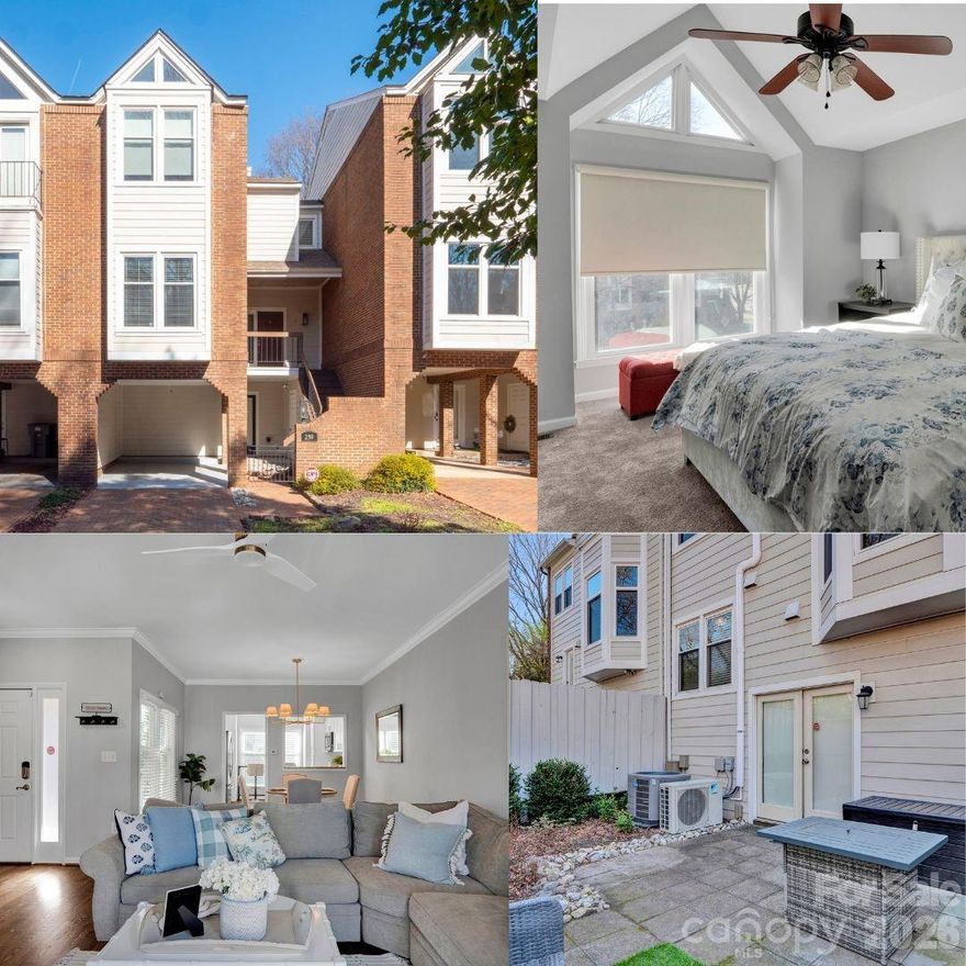Welcome to this charming townhome nestled in one of Charlotte’s most desirable locations. Perfectly positioned just minutes from Truist Field and Bank of America Stadium, this home offers the best of city living with a peaceful, parklike neighborhood feel.
Step inside to an open-concept main level featuring brand-new hardwood floors, a spacious living area, and a wood-burning fireplace that adds warmth and character. The layout flows effortlessly into the dining and kitchen spaces, making it ideal for both everyday living and entertaining.
Upstairs, you’ll find a large primary bedroom with generous space to unwind, along with ample secondary bedrooms that offer flexibility for guests, a home office, or additional living needs.
Out back, enjoy your private patio, perfect for morning coffee or evening relaxation. The surrounding neighborhood is known for its mature trees and sidewalk-lined streets that gently meander to the scenic Irwin Creek Greenway—ideal for walking, running, or biking.
Just around the corner, Frazier Park, local restaurants, and shopping add to the unbeatable lifestyle this location provides.
This townhome combines space, style, and an exceptional location—a rare opportunity to enjoy intown Charlotte living at its best.