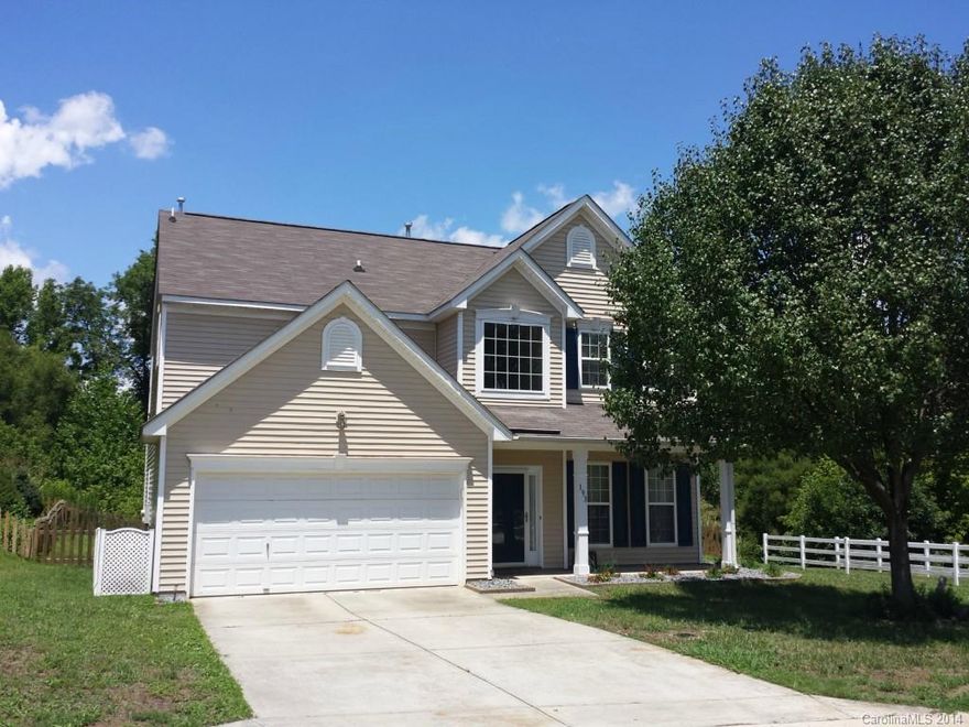 Beautiful 4 bedroom home backs up to wooded area & is adjacent to nature trail & open space. Two story foyer leads to enormous great room. Renovated designer kitchen has granite, tile back splash & custom cabinets with soft close drawers & pantry. Master has cathedral ceiling, walk in closet & luxurious bath. New wood look laminate floor, nearly new carpet, updated fixtures, & fresh paint.  Great neighborhood. NO city taxes!  Close to Lowes' Headquarters & Lake Norman Regional Medical Center.