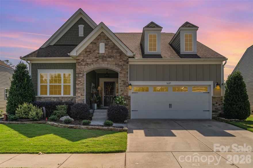 Beautiful home located in the highly sought-after Tree Tops 55+ community! Designed for comfort and ease, the open floor plan creates an seamless connection between the main living spaces. The kitchen stands out with a generous center island, walk-in pantry, pull-out cabinetry, and detailed crown molding. Enjoy the light-filled four-season sunroom built by Champion or relax under the SunSetter retractable awning on your paver patio overlooking a well-manicured yard with landscape lighting and irrigation. Additional highlights include a whole-house Generac generator (24 kW), whole-home water filtration and HVAC UV systems, upgraded shower door in the primary bath, custom-built closets and pantry, security system and WiFi mesh network. Tree Tops residents enjoy resort-style amenities including a clubhouse, pool, fitness center, pickleball and tennis courts, dog park, lake, scenic trails, amphitheater, and The Village Cabins for arts, crafts, and community gatherings. This property comes with a Freedom Pest Control transferable termite warranty, Champion-built sunroom, SunSetter - transferable warranty, and a Generac whole-house generator transferable warranty. Well-maintained and move-in ready, this home is ideally located in one of the area’s top active-adult communities. Schedule your showing today!