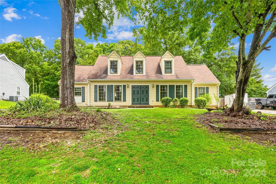 Nestled in a tranquil cul-de-sac, this charming cape cod-style home offers the perfect blend of comfort and convenience. With 4 bedrooms and 2.5 baths, there's ample space. As you step through the front door, you're greeted by an inviting atmosphere and an abundance of natural light cascading through the windows. The main level boasts a primary bedroom, providing convenience and privacy for homeowners seeking single-level living. The expansive backyard offers a covered patio area, perfect unwinding after a long day. Located close to Uptown, Plaza Midwood/ NODA, you'll enjoy easy access to Charlotte's finest dining, shopping, and entertainment destinations. Plus, downtown Mint Hill just minutes, offering even more opportunities for exploration and excitement. Whether you're a first-time homebuyer or seasoned investor, this property offers endless possibilities. NO HOA!
