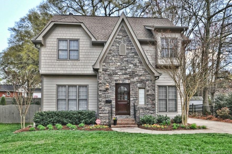 Fabulous Cotswold location w new construction amenities! Richly colored & newly refinished hardwood floors throughout main floor. Designer lighting fixtures. Kitchen w granite, stainless steel & Jen Air gas cooktop w convection oven. New built in buffet in breakfast area w soft close cabinetry. Fresh paint throughout. Relaxing fenced in paved patio w water feature, landscape lighting & built in bench seating. Shed equipped w electricity. Walk to Cotswold! Best schools in Charlotte!