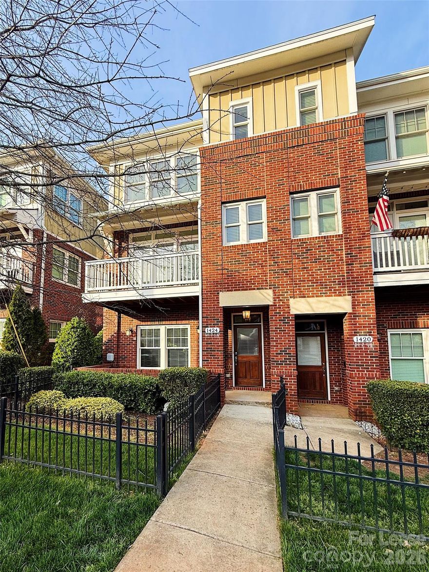 Here's your chance to live in the heart of one of Charlotte’s most sought-after neighborhoods, historic Wesley Heights, just minutes from Uptown. This sun-filled, end-unit townhome, built in 2018 and in like-new condition, offers the perfect blend of location, space, and lifestyle. Walk up to find a fenced front yard, enter to a flex/bedroom and full bath downstairs. The expansive main level is highlighted by a gorgeous kitchen with stainless steel appliances. Head upstairs to find two more bedrooms including a large primary suite.  Enjoy close proximity to all that Charlotte has to offer and take a look at this property today!