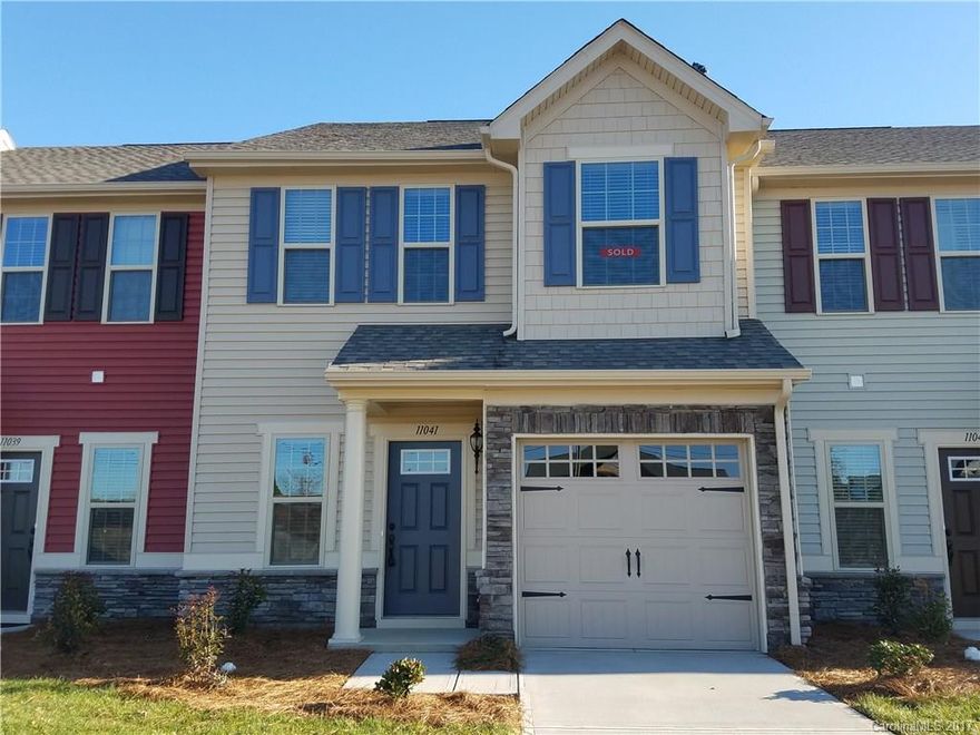 NEW CONSTRUCTION 3 BR, 2.5 BA, 1532 s.f. townhome! Edison Square Townhomes offers community pool, adjacent shopping/restaurants. Prime location near shopping/restaurants, easy access to hwys I-85, I-77 & I-485! Upgraded kitchen w/granite countertops, stainless steel appliances (gas stove), 42" cabinets. Hardwood floors on main! Open floor plan. New washer/dryer in unit. Master suite has octagonal trey ceiling. Master bath has ceramic tile, granite vanity. Relax on rear patio, private, fenced back yard. Finished 1-car garage. (Road not appearing on GPS; navigate to Discovery Dr. NW, Concord or Edison Square Townhomes.)