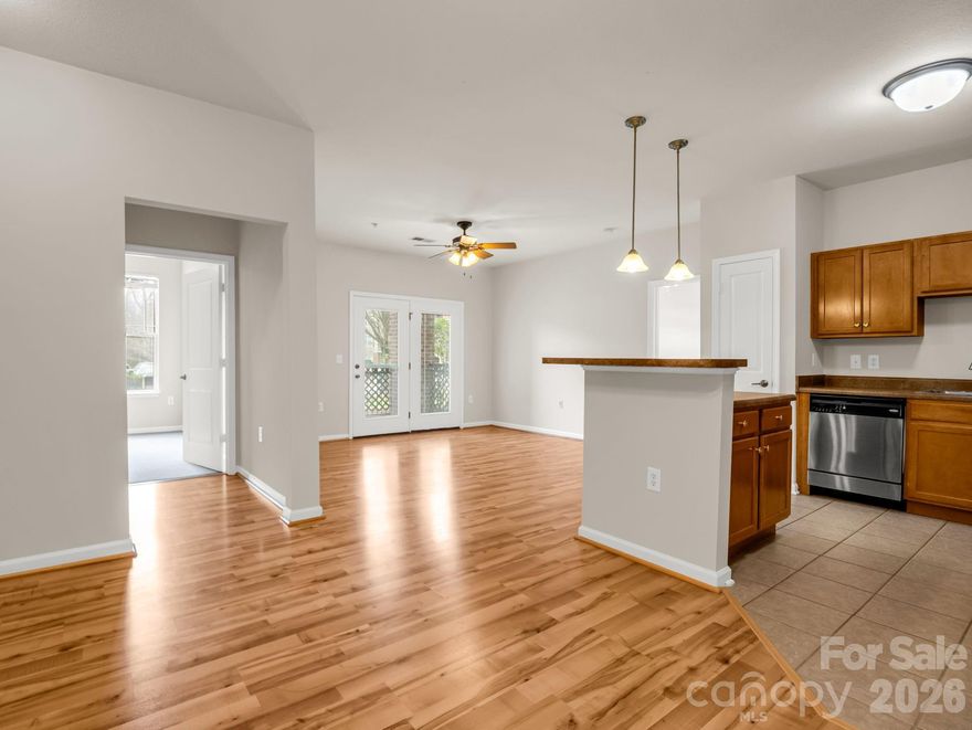 Welcome to 181 Brickton Village Circle #105, an exceptionally clean, well-maintained, move-in-ready first-floor condo offering easy, no-step access and comfortable single-level living, making loading and unloading gear a snap.
This 2-bedroom, 2-bath home features a split-bedroom layout and 9-foot ceilings that create an open, airy feel throughout. The interior has been beautifully cared for, with floors in excellent condition that truly stand out.
A key highlight is the dedicated gear and laundry room, complete with a washer and dryer, ideal for storing outdoor equipment, or everyday essentials. The ground-level entry makes bringing in groceries, gear, bikes or equipment simple and convenient.
The kitchen includes stainless steel appliances and a garbage disposal, and the heat pump installed in 2023 provides efficient, reliable comfort year-round. Step outside to a covered patio, perfect for relaxing and enjoying some quiet outdoor time.
Brickton Village includes a dog park and walking trails, along with picnic and grill areas and a disc golf basket. HOA dues cover water, sewer, garbage, landscaping, and exterior maintenance so you can spend your time doing what you want!
This is an owner-occupied community where rentals are not permitted, helping maintain a quiet, well-kept neighborhood. Located in Fletcher, you are just minutes from shopping, dining, outdoor recreation, and the airport, making it easy to enjoy everything Western North Carolina has to offer.
