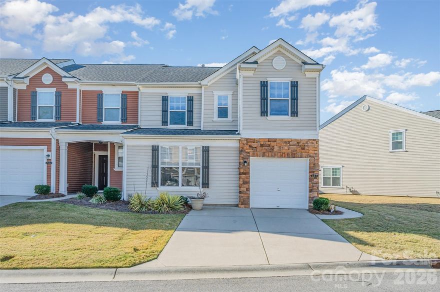 Welcome home to this beautifully maintained townhome in the desirable gated community of Catawba Village! This move-in-ready home offers the ease of a main floor primary bedroom, complete with en suite bathroom and generous size walk-in closet with built-in, custom storage. An attached garage leads into an open-concept living area, dining space and kitchen, including a dedicated pantry with organization. Enjoy outdoor living on the private screened in porch. Upstairs you will find two more bedrooms, one full size bathroom and an additional living space perfect for an office or playroom. With freshly cleaned carpet and painted walls, this home is the perfect place to make your own!