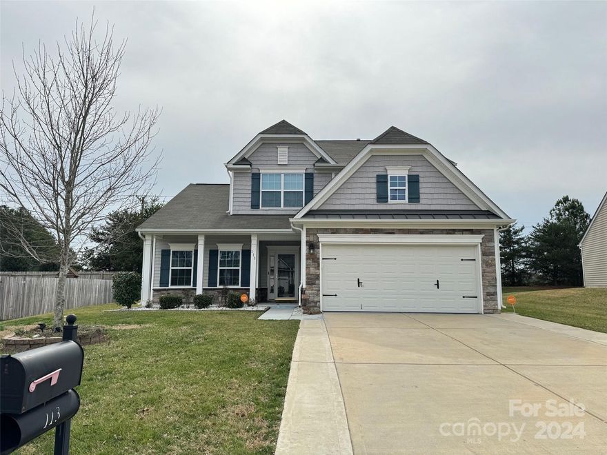 Beautiful 4 bedroom 2.5 bath located on a level lot with windowed sunroom added to the back of the home in 2019.  The Sunroom is great place to relax and adds a sanctuary between the kitchen and outside patio.    Another lucrative addition in 2019, the Seller installed solar panels at a price tag of about 48k and they will convey to the buyer at no cost upon closing.    These solar panels and sunroom add massive value to this home.   Master bedroom downstairs with tray ceilings and massive walk in closer, large open seating area at the top of the upstairs landing overlooking the downstairs, big kitchen with island, spacious 2 car garage, 16 x 12 storage shed and home sits close to the subdivision entrance for easy in and out of the subdivision.    Built in 2015 and the owners are the original.   SUPER low HOA fees, nice community pool and SUPER low power bills due to the high end solar panels.    This house is a winner for the price and a must see.