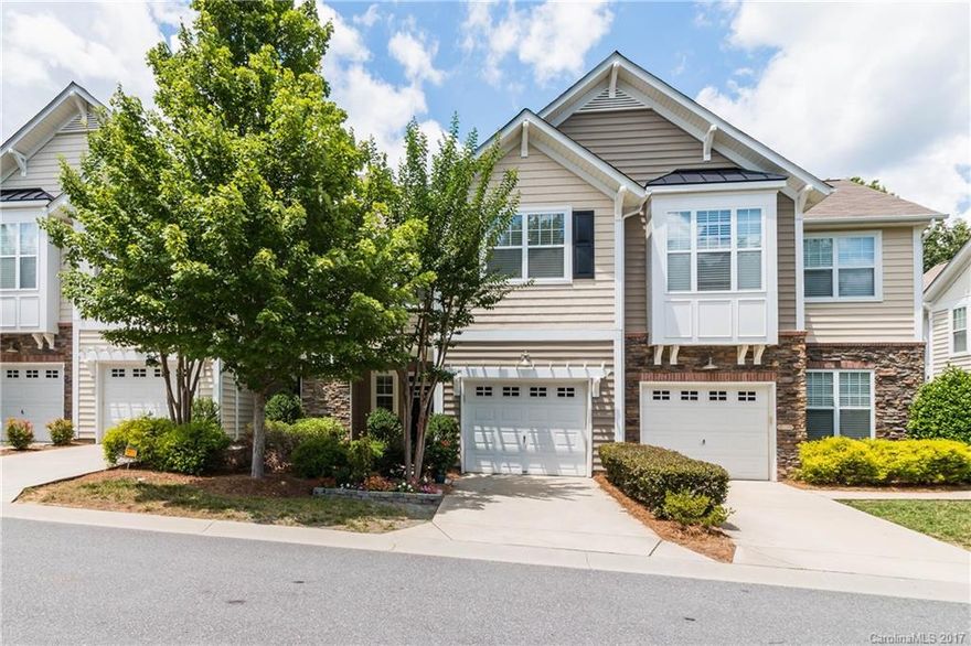Location! Amazing Ft Mill school system. Don't miss out on this incredible townhome located in the much sought after location of Whitley Mills. This move-in ready, immaculate home features hardwoods throughout the main level. Updated kitchen with granite counter top, tile backsplash, under counter lighting & stainless steel appliances. Check out the organized garage. Tray ceiling in the master and a great screened in porch overlooking the private backyard. Don't miss the pool and clubhouse too.