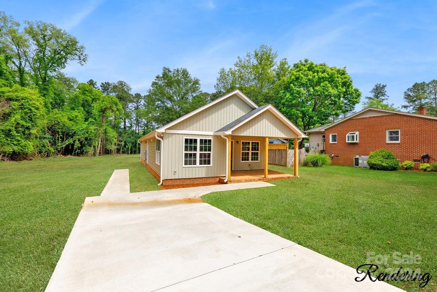 Step into your dream home! This new construction home boasts 3 spacious bedrooms & 2 full baths, perfect for comfortable living. As you enter, you're greeted by an inviting open floorplan, accentuated by vaulted ceilings in the living room, creating an airy & expansive ambiance. The heart of the home is undoubtedly the kitchen, featuring a huge island with a convenient breakfast bar, pantry for ample storage & a large dining area. Retreat to the luxurious primary suite, complete with 2 walk-in closets, dual sinks & a beautifully tiled shower. Outside, a charming large front porch beckons for relaxation. Conveniently nestled in a prime location, this home offers easy access to a plethora of amenities. Whether you need shopping essentials, craving a delightful dining experience, or seeking medical facilities, everything is just a stone's throw away. Additionally, this home is equipped with an engineered septic system, ensuring peace of mind & efficiency for years to come.