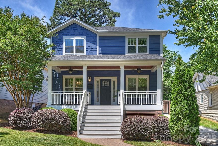 Classic Plaza Midwood Craftsman With Room To Grow! This Quintessential Arts & Crafts Two-Story Home Delivers The Flexible Living Spaces You've Been Searching For... Perfect For Growing Households, Multigenerational Living, Or Those Craving Extra Room To Live, Work, And Entertain In Style. From The Charming Front Porch Complete With A Built-In Gate, Enjoy Rocking Chair Evenings Overlooking The Beautifully Landscaped Yard And Freshly Painted Exterior That Gives This Home Incredible Curb Appeal. Inside, The Main Level Offers The Layout Everyone Wants Featuring A Spacious Primary Suite On The Main Floor, Multiple Living Spaces, A Dedicated Dining Area, And A Completely Reimagined Kitchen That Has Been Thoughtfully Renovated With Style And Function In Mind. A Cozy Rear Den Or Breakfast Nook Opens Beautifully Toward The Outdoor Patio Creating The Ultimate Indoor/Outdoor Living Experience. Tucked Behind An Electric Gate, The Backyard Feels Like Your Own Private Retreat Complete With A Detached Two-Car Garage Full Of Character And Charm. Above The Garage You’ll Find A Fully Finished Approx. 375 Sq Ft Mother-In-Law Suite/Second Living Quarters Featuring A Full Bath, Kitchenette, Dining Area, And Studio-Style Bedroom Setup — Ideal For Guests, Extended Stays, A Private Office, Art Studio, Or Potential Airbnb Opportunity. Upstairs In The Main Home, Four Additional Bedrooms And Two Jack-And-Jill Bathrooms Provide Plenty Of Space For Everyone To Spread Out And Enjoy. Whether You’re Hosting Game Days, Welcoming Family For The Holidays, Or Simply Looking For A Home That Grows With You, This One Checks Every Box. Perfectly Positioned Just Moments From Midwood Park And Conveniently Located Between The Restaurants, Breweries, And Shopping Of Both Plaza Midwood And NoDa! This Is An Incredible Opportunity To Own A Truly Special Home Packed With Character, Flexibility, And Value.