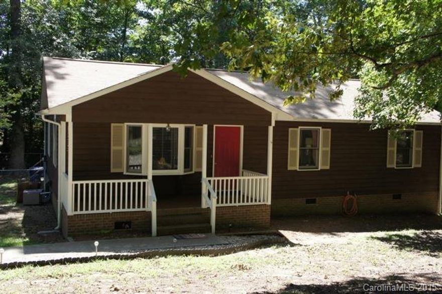 Freshly painted, well maintained three bedroom home on wooded half acre lot. Quiet, peaceful, country setting, yet close to everything. Fenced yard. Washer and dryer included. Storage shed in back yard. Close to Rocky River and Mooresville Middle. Walking distance to Bellingham Park. Please note: House has been updated with beautiful wood laminate in LR & MBR, new bathroom vanities and flooring.  No smoking. No cats. Dogs will be considered on a case by case basis. Pet fee is per pet.