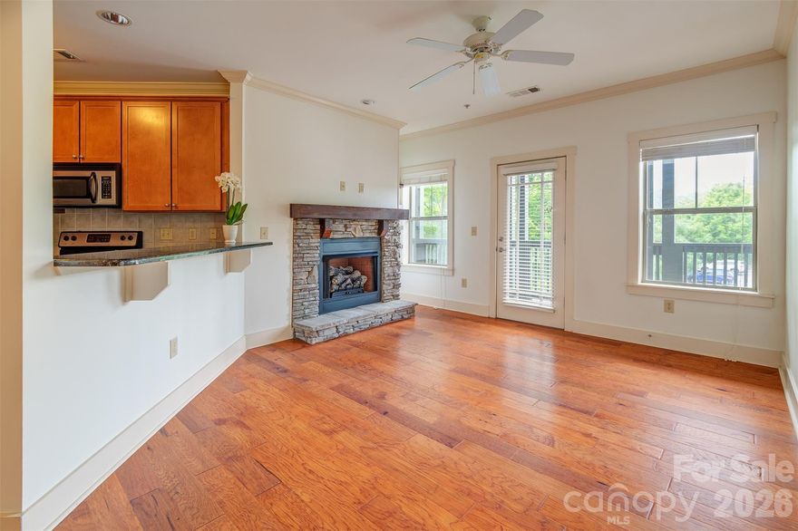 Fantastic second-floor condo just 5 minutes from the heart of downtown Asheville. Beaucatcher House is a well-maintained, four-story condominium community with 109 units, offering secured lobby access, interior elevators, and a full suite of amenities including a fitness center, multiple lobby and gathering spaces, a dog park, hot tub, swimming pool, and outdoor grilling area.

This unit features a comfortable, open layout with a gas log fireplace, two en-suite bedrooms, a breakfast bar, and a private balcony. The building maintains a minimum one-year lease term, preserving a quiet residential environment.

Ideal for those seeking a low-maintenance home with convenient access to downtown, or a simple lock-and-leave option for part-time Asheville living.